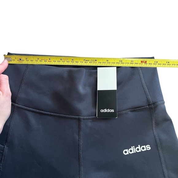 NWT adidas workout Athleisure leggings side stripes women size medium high rise - Picture 8 of 12